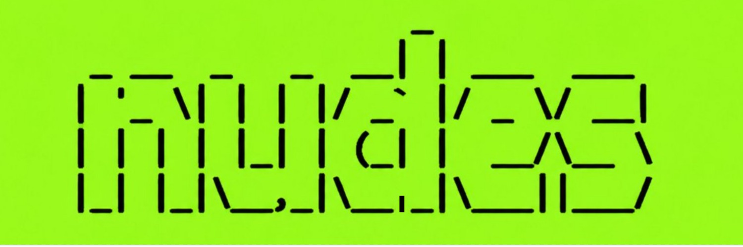 NUDES neon wordmark